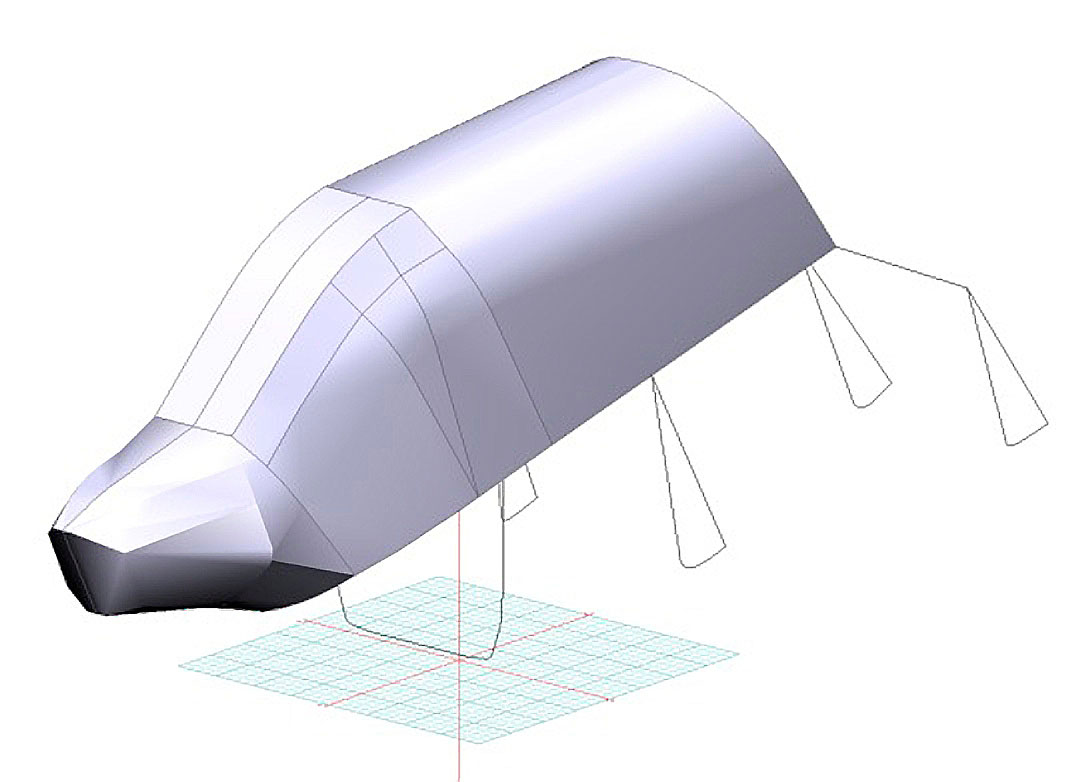 Canopy/Nose Cover with TOW sight, 3D model