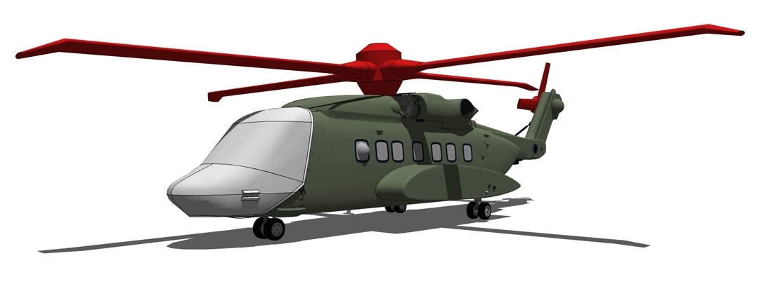 Sikorsky S-92 Windshield/Nose, Blade, Rotor Hub & Tail Rotor Covers