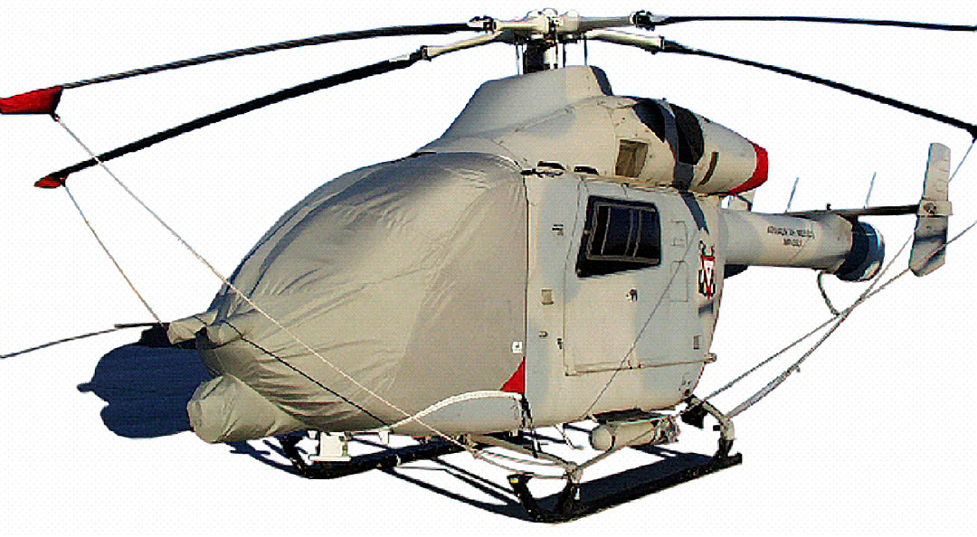 MD900 Forward Bubble Cover (w/Radome), Blade Tie-Downs