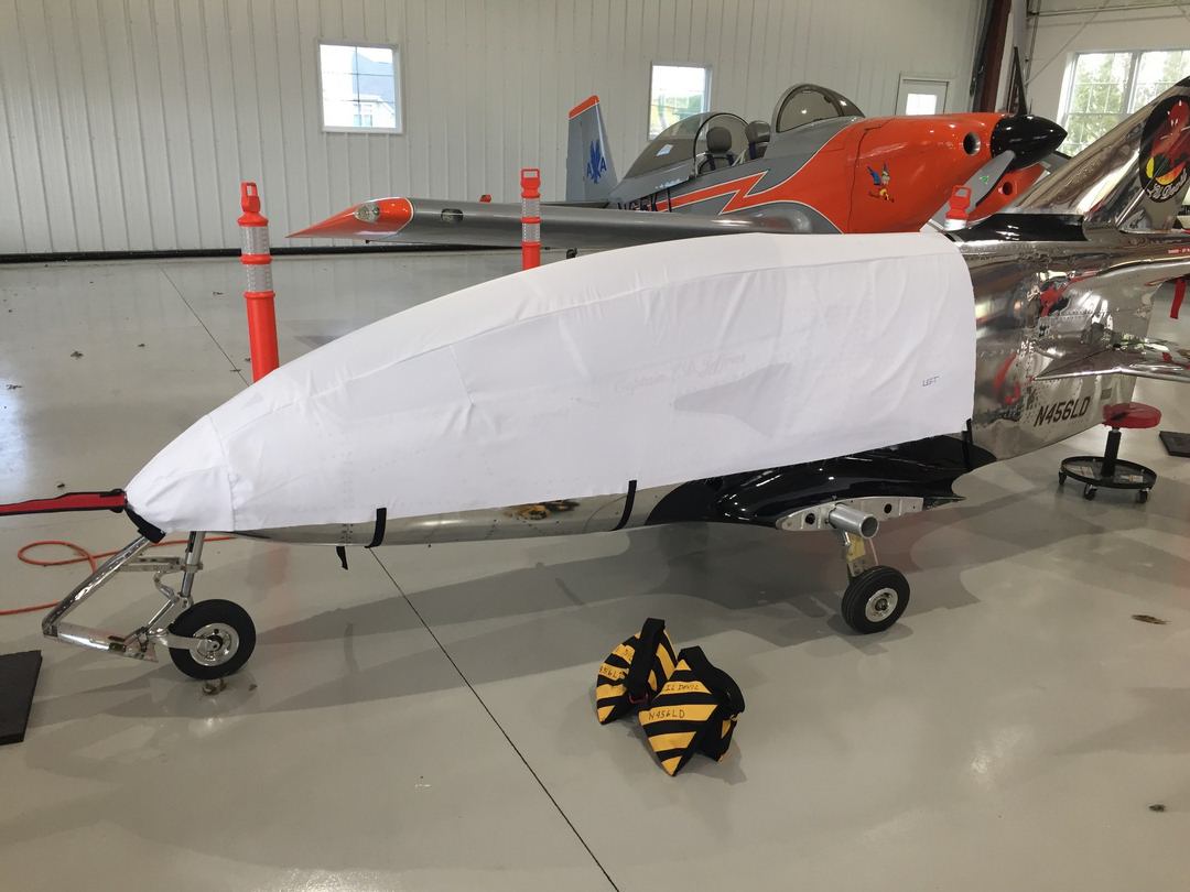 Bede BD-5 Canopy/Nose Cover, test fit cover