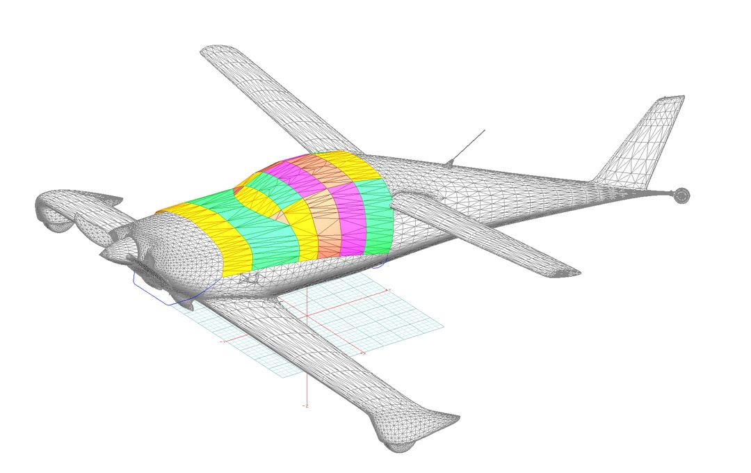 Rutan Quickie Canopy Cover, 3D model